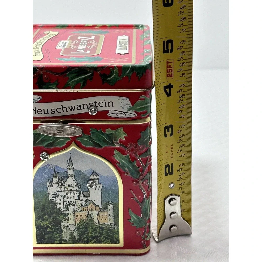 LambertZ Musical Christmas Cookie Tin Only. Plays Rudolph The‎ Red Nose Reindeer